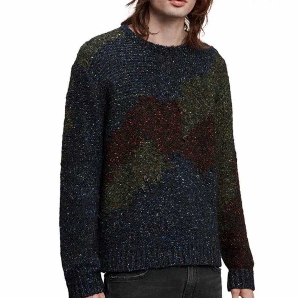 John Varvatos Abstract Sweater Knit Size Medium Rare Preppy Limited Edition
